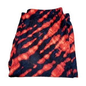 🦋NEW!🦋 Black & Red Orange Tie Dye Leggings~One Size~0-10